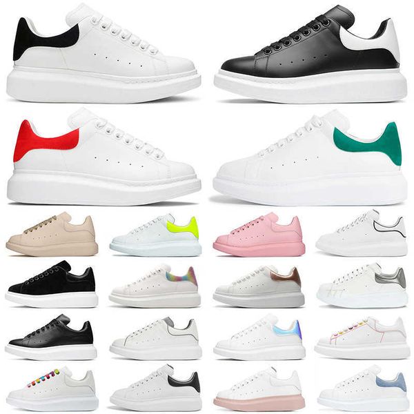 

mc luxury queens designer casual shoes men women platform sneakers suede leather mens tainers outdoor chaussures 2022, Black