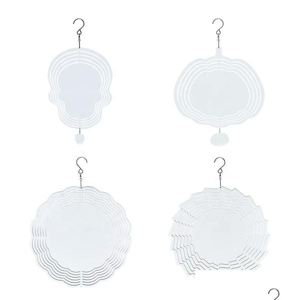 

sublimation blanks 10 inch sublimation blank wind spinner white aluminium metal hanging spinners blanks for diy double sides printabl dh8as