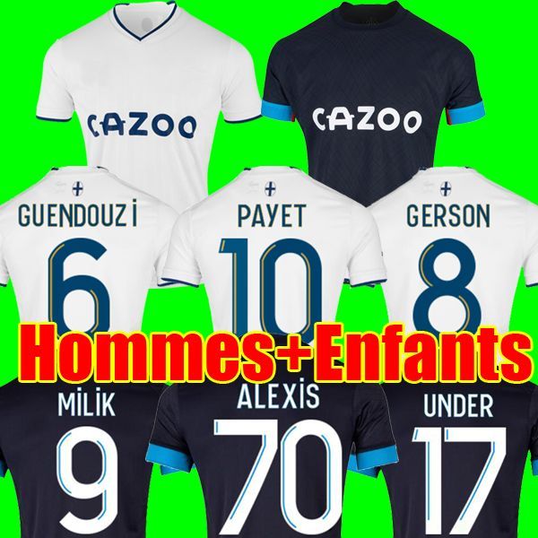 

alexis 22 23 olympique de marseilles soccer jersey payet 2022 2023 om gerson milik guendouzi away maillot de foot kamara football shirt unde, Black;yellow