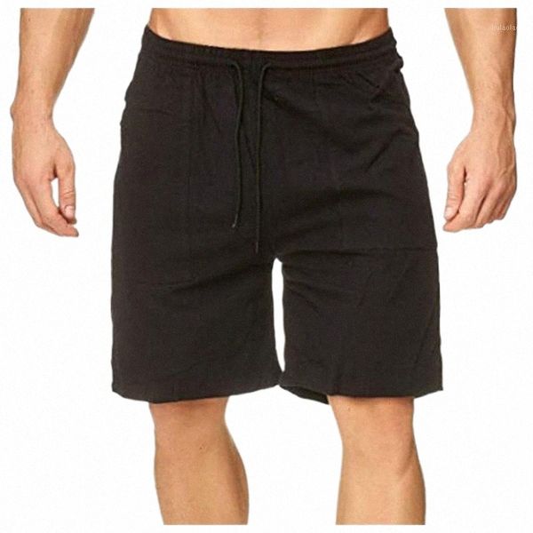 

men's pants men's pants 2022 fashion streetwear cotton and linen shorts sports multi-pocket overalls fitness x9y7#, Black