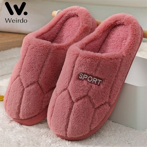 

slippers fashion winter home sewing plush slippers for women couples non slip house shoes men indoor bedrom chaussure femme 220913, Black