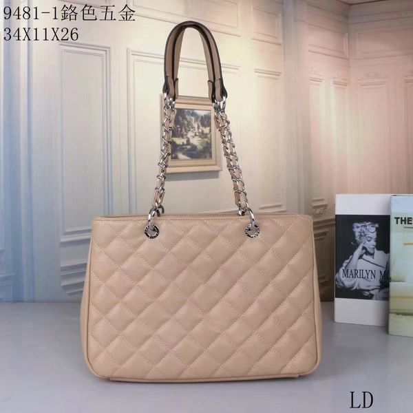 

women's designers handbag shoulder bag crossbody tote purse handbag luxury brand message bags classic pu leather #9481 gold chain 34cm
