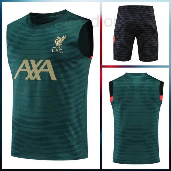 

soccer sets/tracksuits designer 22-23 green steel printed tank jerseys men's football training sets qngp, Black