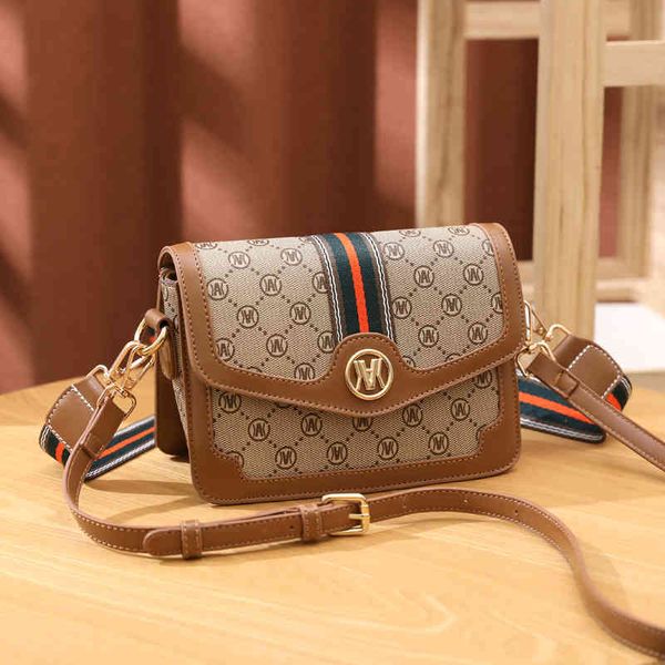 

popular small bag women's printed shoulder classic versatile simple leisure messenger square handbags