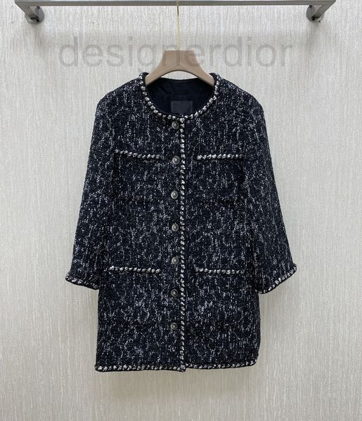 

women's jackets designer special price small fragrance tweed coat lrxf, Black;brown