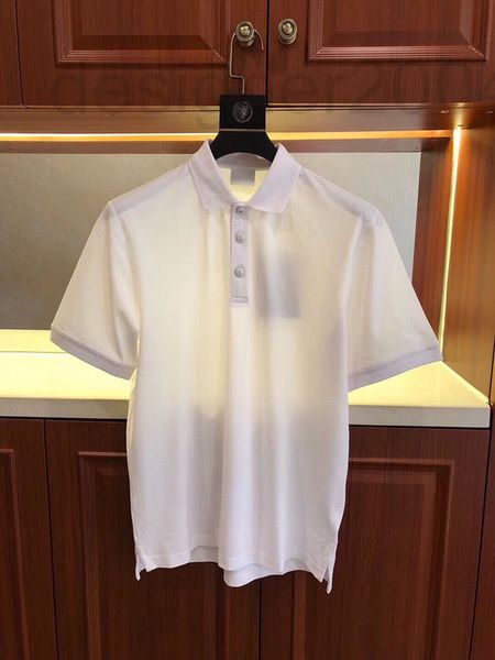 

men's polos designer 2022 hk new lapel polo high end short sleeve t-shirt solid color byx3, White;black