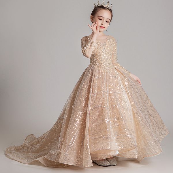 

vintage lace flower girl dresses girl pageant dresses sweetheart 2023 crystal junior girls formal dress kids prom communion gowns, White;blue