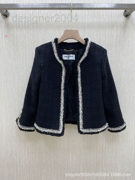 

women's jackets designer shenzhen nanyou 2021 new tweed plucking process temperament short coat gkxa, Black;brown
