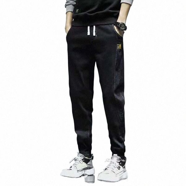 

men's pants men's pants men hip hop streetwear fashion cotton cargo pant casual male harem trousers jogger sweatpants jeans pnats, Black