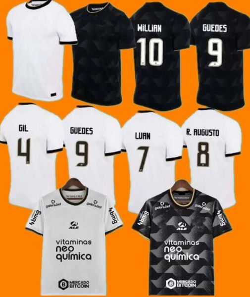 

2022 2023 corinthian soccer jersey home maycon 22 23 willian roger guedes luan giuliano paulinho joao victor luan football shirts fans playe, Black;yellow