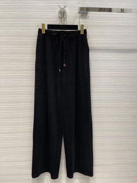 

milan runway pants 2022 new autumn winter casual fashion straight designer brand same style trousers women's 0913-3, Black;white
