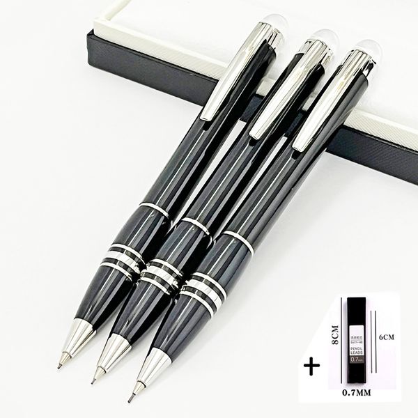 

yamalang luxury pen black resin pencil mechanical white star pencil 0.7mm office school supplies special metal pencils