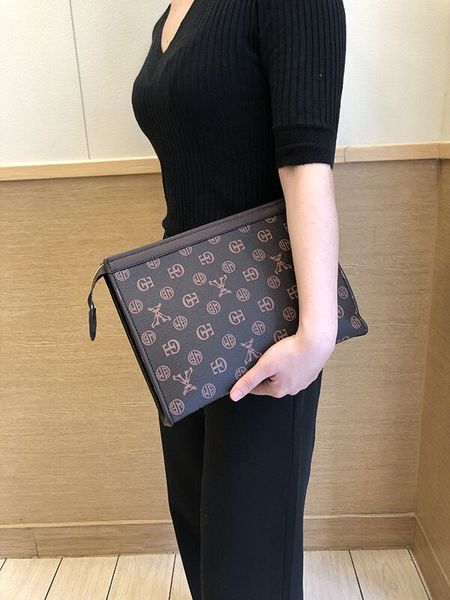 

2022 cosmetic bags & cases designer wallet letter flower coffee black lattice mens bags women wallets cosmetic bag zipper handbags purses