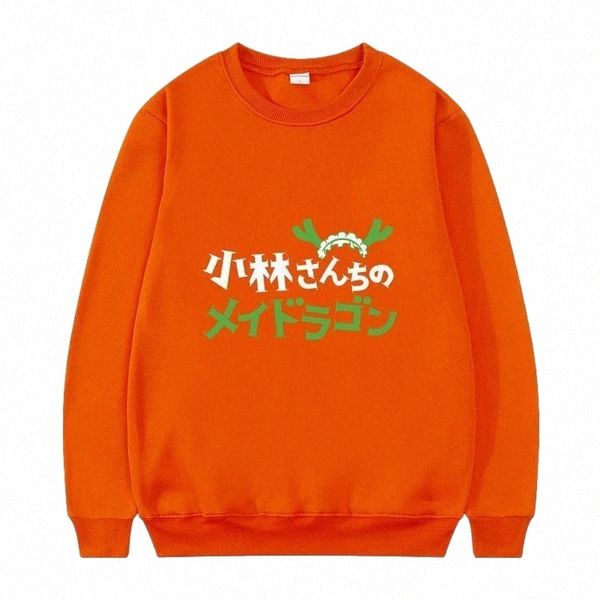 

men's hoodies & sweatshirts men's hoodies & sweatshirts miss kobayashi's dragon maid graphics logo print product winter long, Black