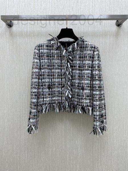 

women's jackets designer shenzhen nanyou 2022 early spring new star same fashion small fragrance tweed high short coat yd46, Black;brown