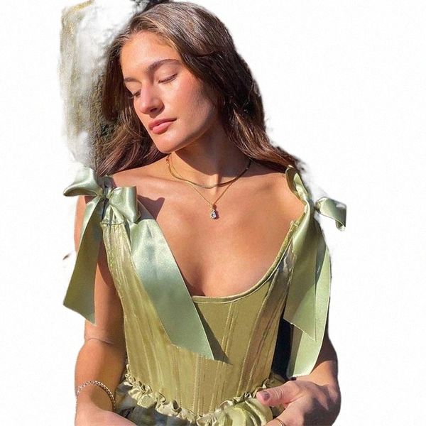 

women's tanks & camis women's tanks & camis 2022 solid square collar patchwork sleeveless backless lace ribbons y2k corset summer, White