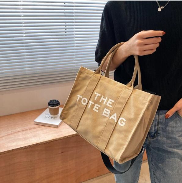

marc the tote bag totes bag women bags fashion all-match shopping shoulder canvas handbags 31/26/12cm, Black;red