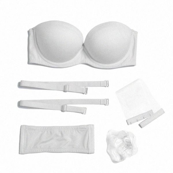 

bras bras yandw padded push up women bra plus size solid white plunge lingerie convertible adjusted straps underwire everyday bralette j70v#, Red;black