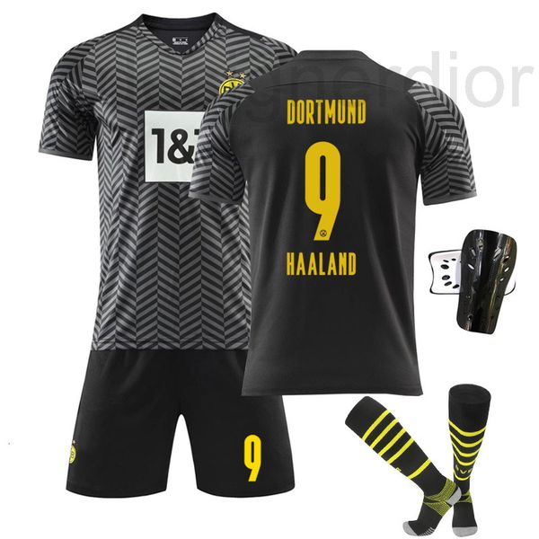 

soccer sets/tracksuits designer 2122 dort away black jersey no. 9 harland 7 sancho 11 royce football suit with socks cqwo