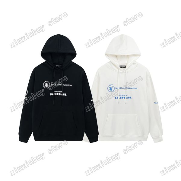 

xinxinbuy men designer hoodies paris france world food print panelled tie dye cotton women black white xs-l, Black;brown