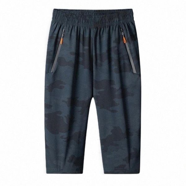 

men's pants men's pants trousers harem sweatpants jogging gym streetwear over knee elastic nylon men shorts track fitness 215o#, Black
