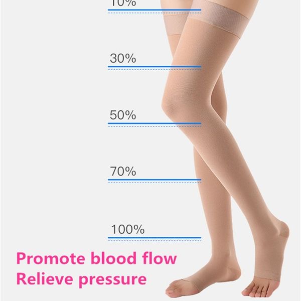 

body braces supports compression socks varicose veins 30-40mmhg elastic nursing third grade over knee 220913