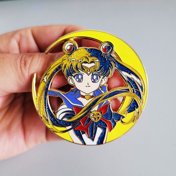 

brooch pin pin badge light metal collector gift anime sailor moon, Gray