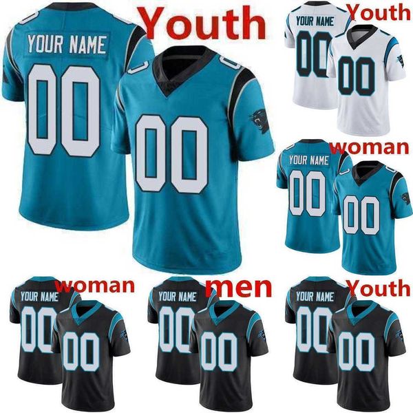 

custom football jerseys carolina''panthers''men women 79 ikem ekwonu 22 christian mccaffrey 2 dj moore 6 baker mayfield, Black;red