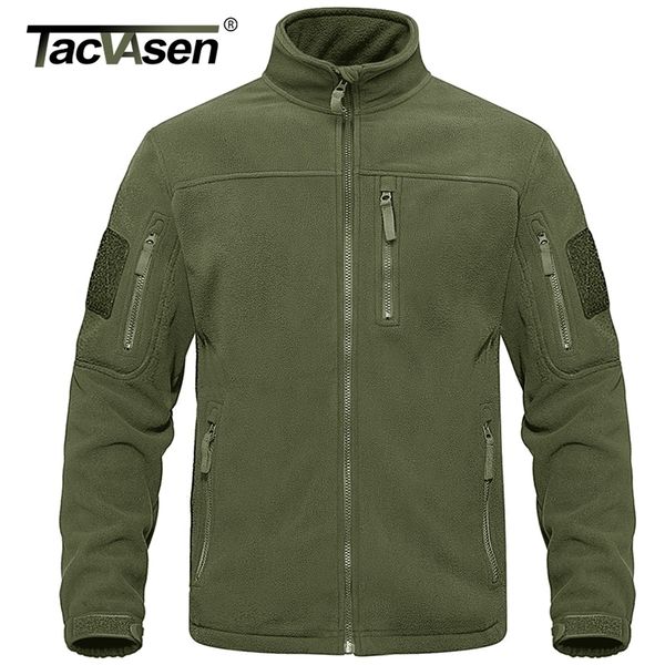 

men's jackets tacvasen full zip up tactical army fleece military thermal warm work coats mens safari outwear windbreaker 220913, Black;brown