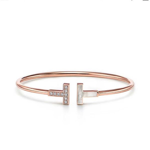 

luxury t womens jewelry bracelet designer men luxurys women bracelets designers mens fashion elegant classic jewellery315c, Black