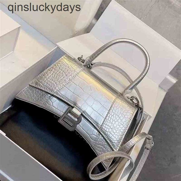 

high designer balencaigabag sense handbags b-word home crocodile hourglass bag leather fashion leisure one sho