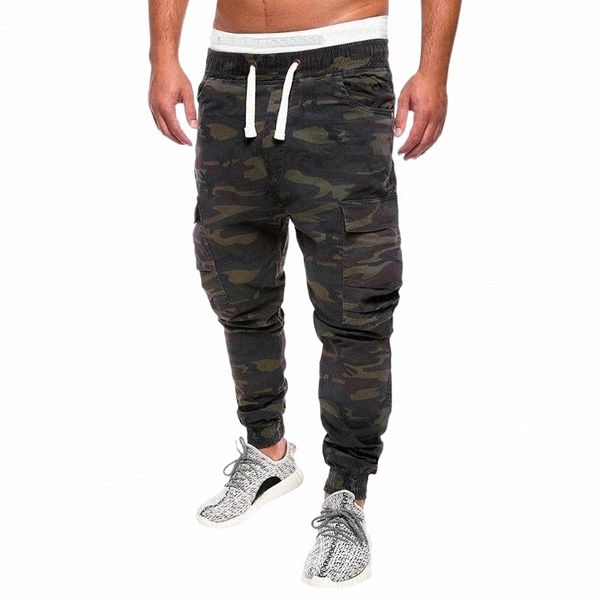 

men's pants men's sweatpants fashion loose casual handsome pocket pants tooling camouflage m-4xl streetwear pantalones hombre h2s3, Black