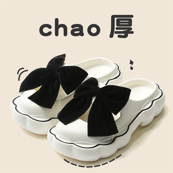 

slippers outdoors summer women thick flat platform slippers nonslip clogs beach sandals casual high heels garden cute ladies shoes 220913, Black
