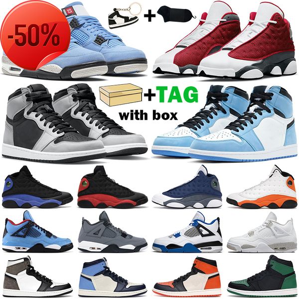

basketball shoes men women jumpman 1s shadow 2.0 hyper royal 4s university blue white oreo black cat 13s red flint mens sneakers