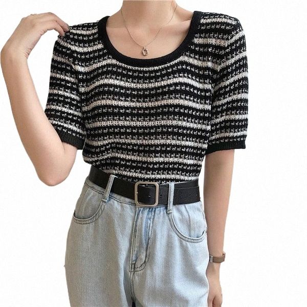 

women's blouses & shirts women's blouses & shirts alien kitty 2022 summer sweet girls chic casual kintted all match femme office l, White
