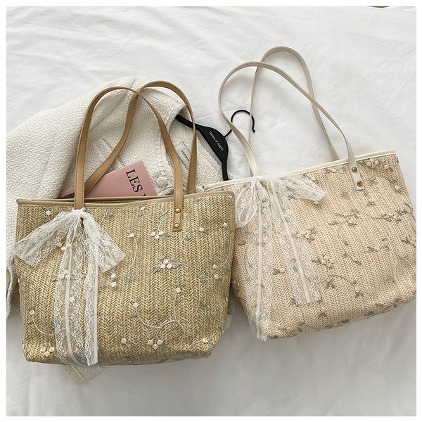 

hbp summer lace fairy bag female 2023 new ins japanese small fresh straw woven shoulder bags student tote bag wallet ladies purse