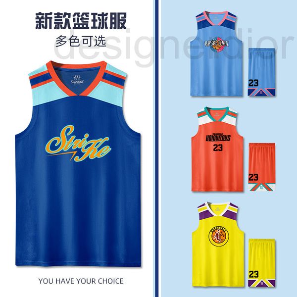 

basketball sets designer suit men's group purchase game training diy sports team children's summer vest jersey women 0adv, Black;red