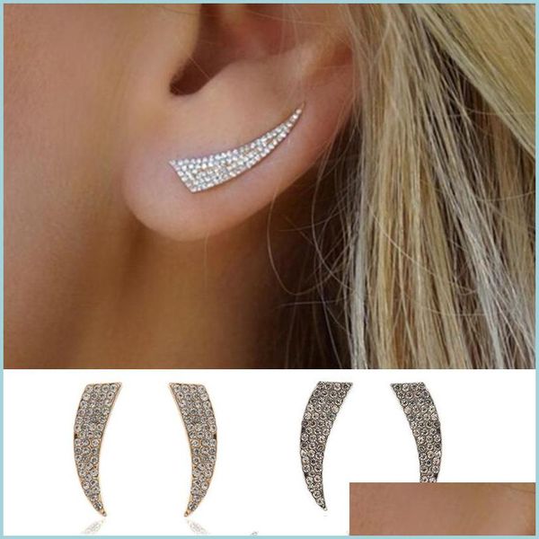 

stud 925 sier earrings womens rhinestone stud luxury diamond earring jewelry gifts for girl women ie0528 drop delivery 2021 bdejewelry dhcxt, Golden;silver