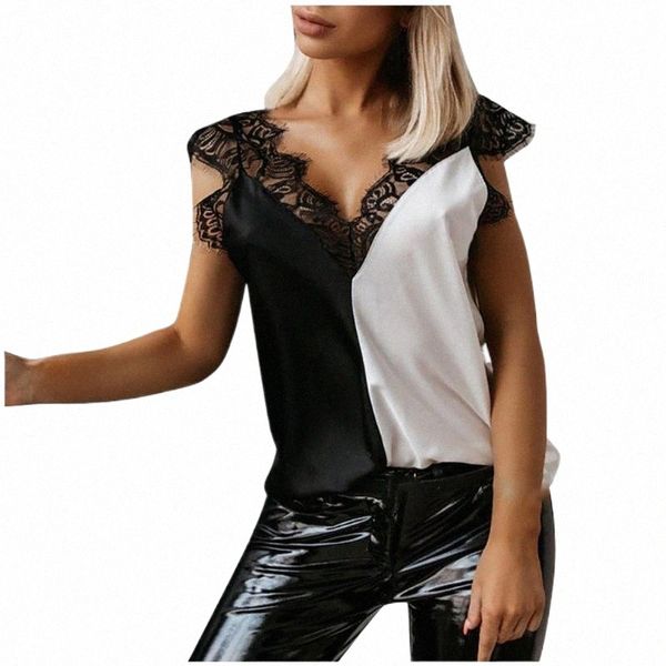 

women's tanks & camis women's tanks & camis laced v-neckline sleeveless lace camisole hollow perspective patchwork tank female blo, White