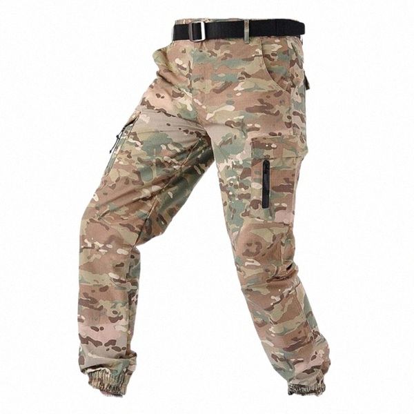 

men's pants men's pants multi pockets mens cargo training slacks deep crotch camouflage print ankle tied high waist men for sports, Black