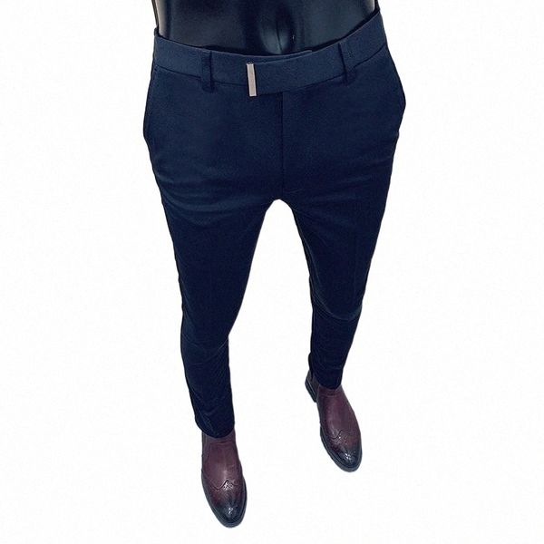 

men's suits & blazers men's suits & blazers formal wear suit pants men slim fit trousers ankle length man wedding banquet club soc, White;black