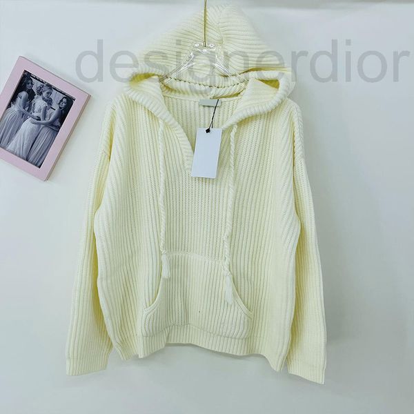 

women's sweaters designer ce hooded drawstring loose cashmere sweater pullover long sleeve pocket vertical stripe casual slim fit women, White;black