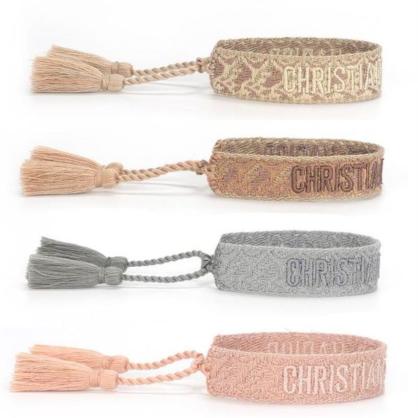 

tennis woven braided bracelet for women men 2021 adjustable rope letter embroidery friendship couple bracelets gifts266f, Golden;silver