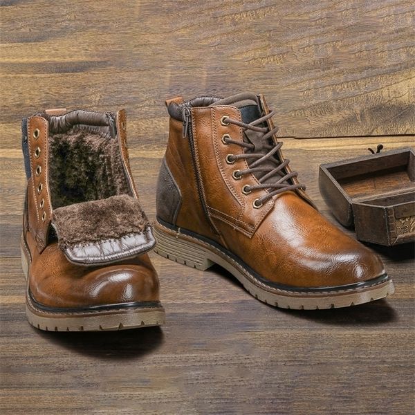 

boots 4046 winter for men warm nonslip comfortable mens snow shoes 220913, Black