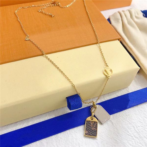 

luxury design necklace for men and women designer letter pendant necklace chain fashion jewelry supply, Silver