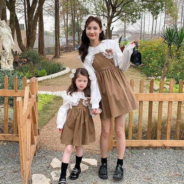 

family matching outfits spring family matching clothes strap dress mommy and me parentchild outfit mother and daughter matching family cloth, Blue