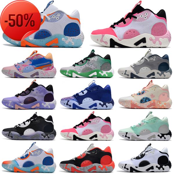

basketball shoes mens sneakers sports shoe grey white black orange chalk bred infrared blue paisley pink purple men traienrs pg 6 paul