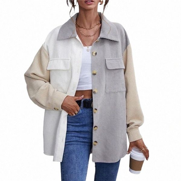 

women's jackets women's jackets xingqing jacket women overshirt autumn vintage patchwork woman female long sleeve winter coat shir, Black;brown