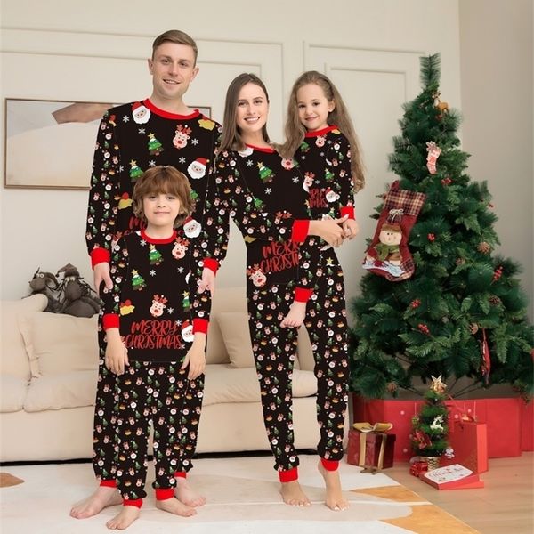 

family matching outfits xmas family matching pajamas full color christmas decoration print children suit baby jumpsuit dog family suit 22091, Blue