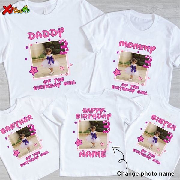 

family matching outfits family birthday shirt matching happy birthday girl shirts kids shirt baby girl clothing children mom daughter daddy, Blue